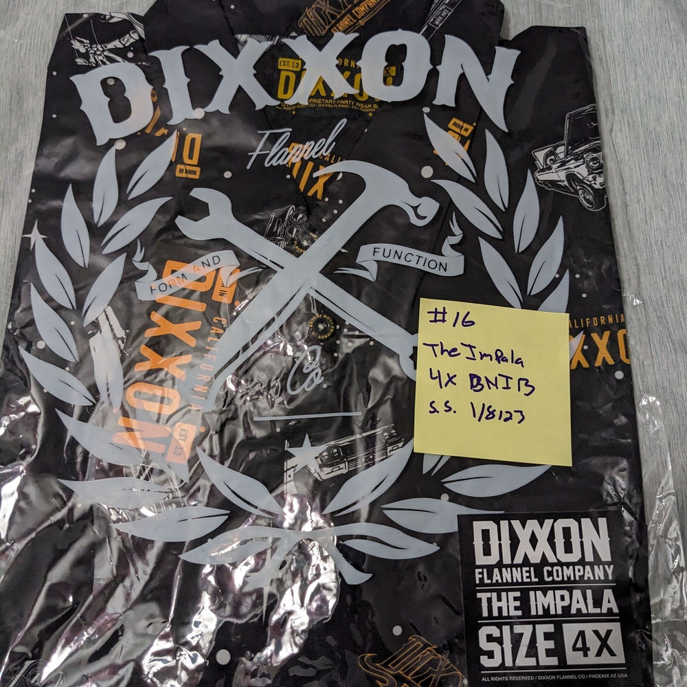 DIXXON Black and Orange Flannel Shirt